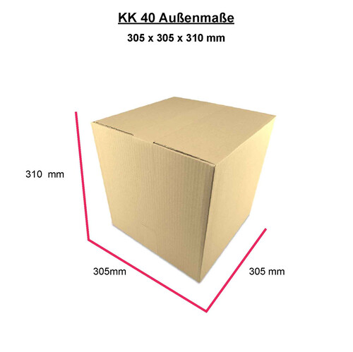 Karton quadratisch 1 wellig 300x300x300 mm Versand Paket - KK 40