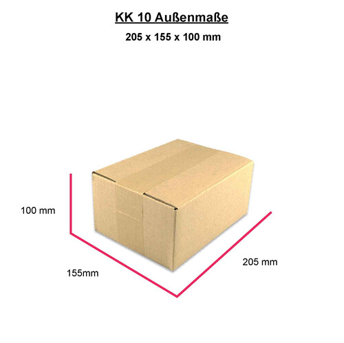 Karton 1 wellig 200x150x90 mm Versand Paket - KK 10