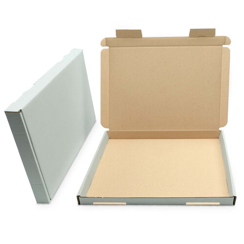 Großbriefkarton-& Warensendung 230x160x20 mm DIN A5 weiß Faltkarton 300 St 