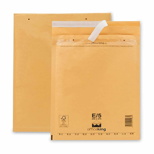 100 Luftpolstertaschen 240x275 mm  DIN B5+ Versandtaschen gepolstert, Braun - E/5 (officeking)