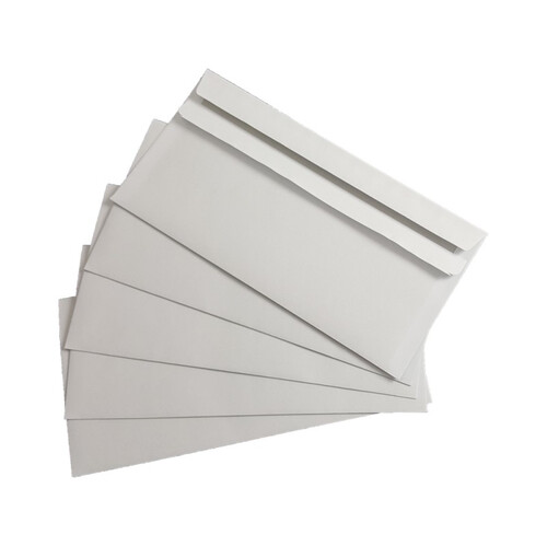 100 Briefumschläge Größe DIN Lang ohne Fenster - selbstklebend  - weiß