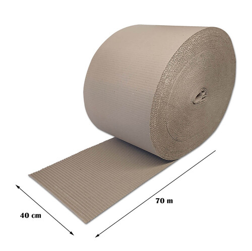 Rollenwellpappe 70 m x 40 cm C-Welle Verpackungsmaterial Wellpappe auf Rolle