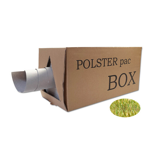 Polsterpapier Spenderbox 200 m x 37,5 cm Graspapier 80g/m² Füllmaterial